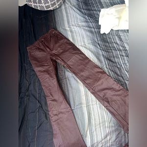 Brown Pleather Pants